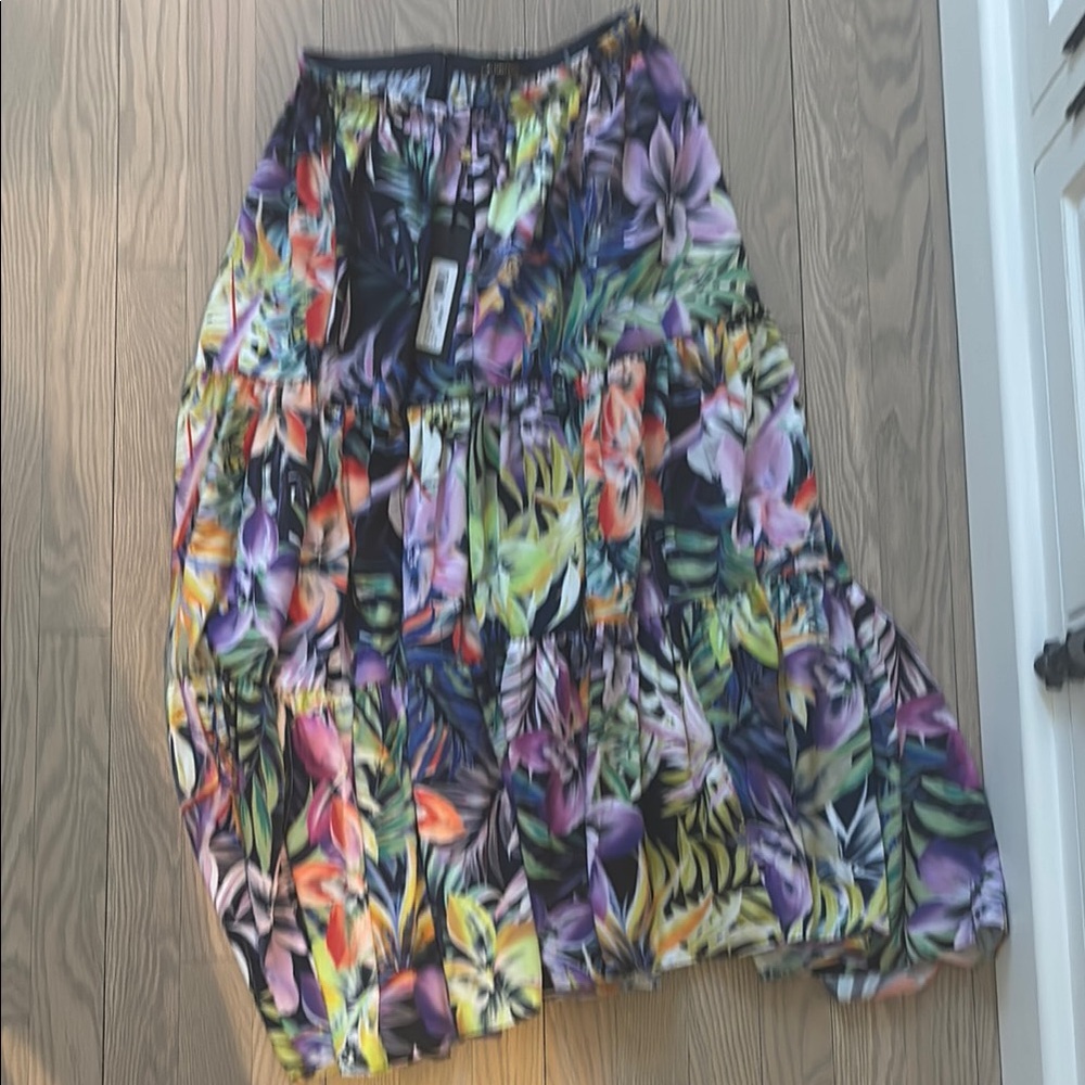 Kobi Halperin Black and Purple Maxi Skirt